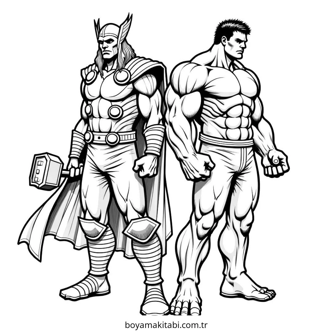 Thor boyama sayfası – yaratıcılık, eğlenceli etkinlik