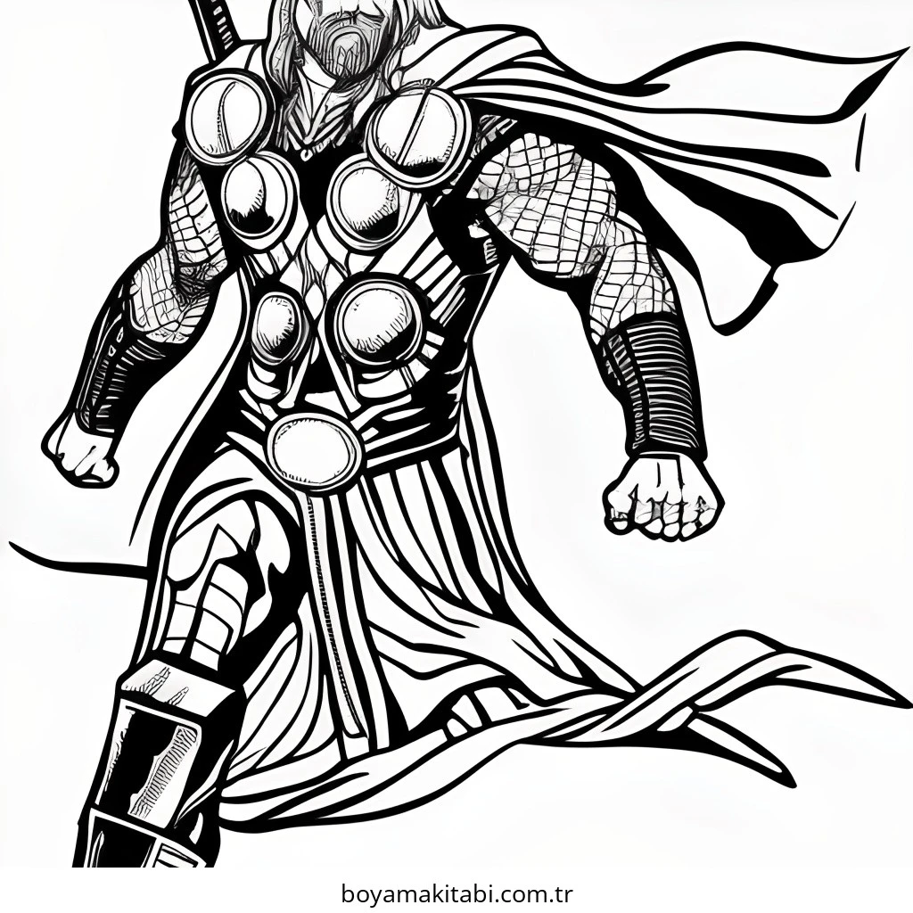 Thor boyama sayfası – yaratıcılığı geliştirir, keyifli zaman