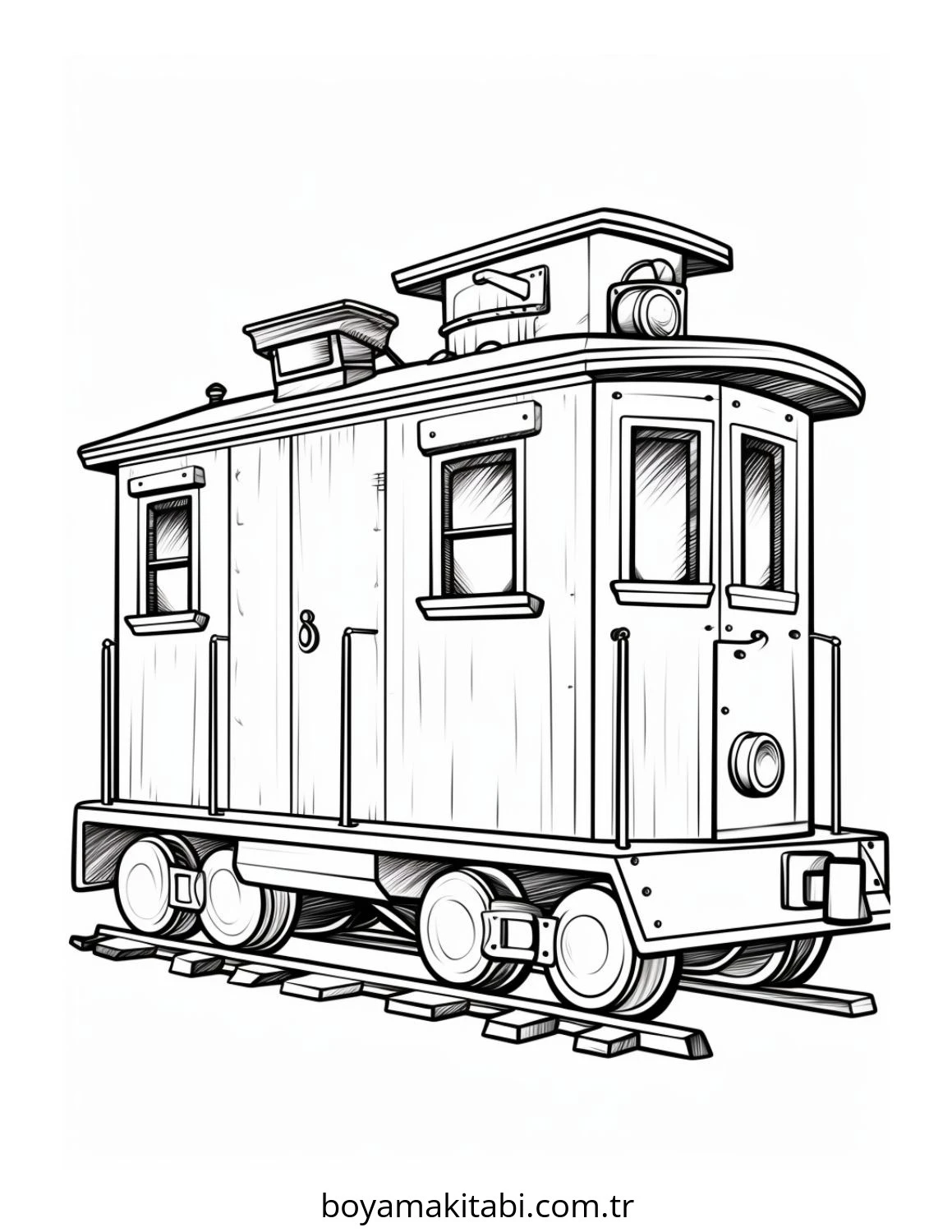 Tren boyama sayfası #135 – eğlenceli öğrenme deneyimi, okul öncesi
