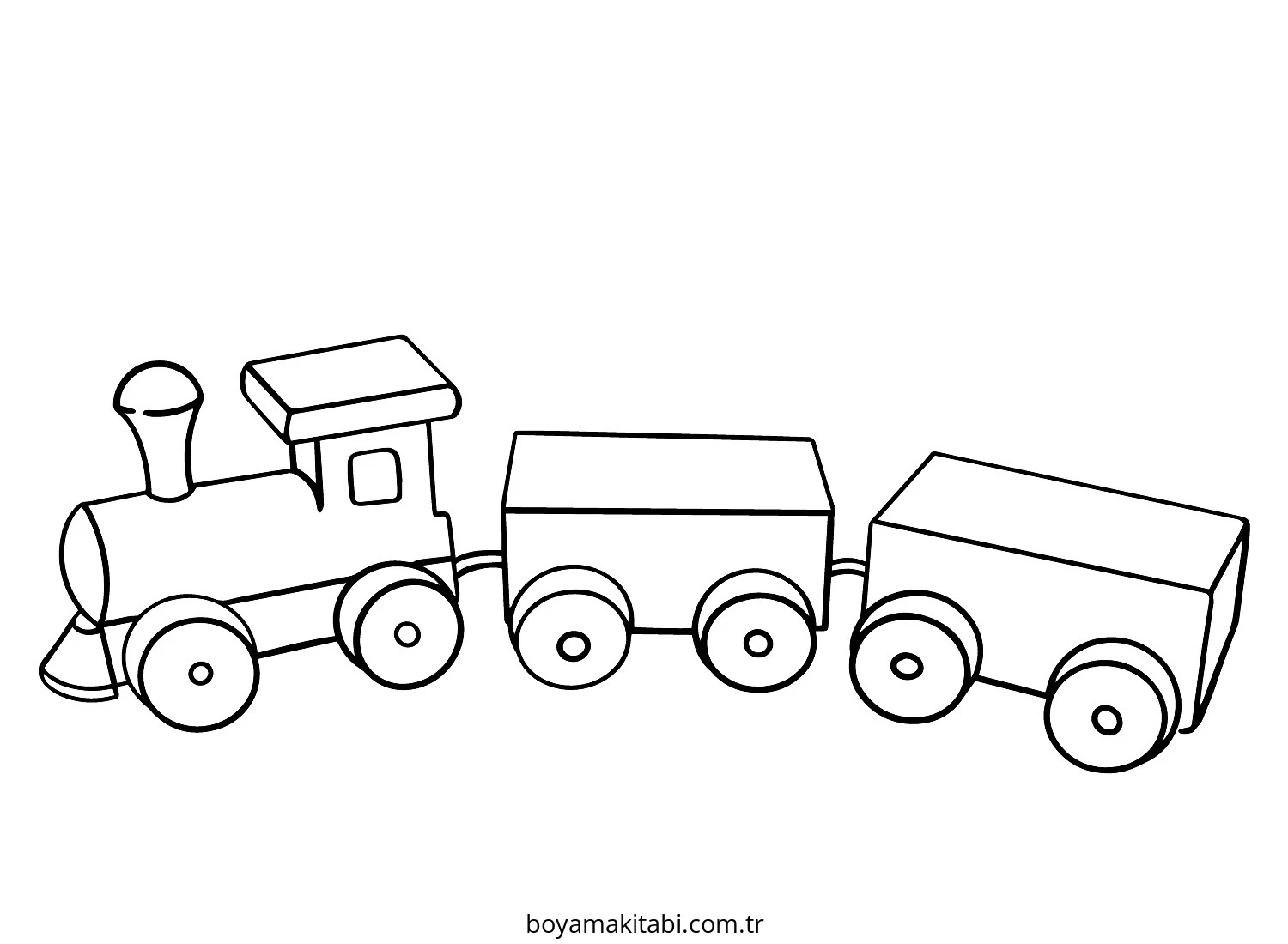 Tren boyama sayfası #139 – kolay boyama, eğitici aktivite