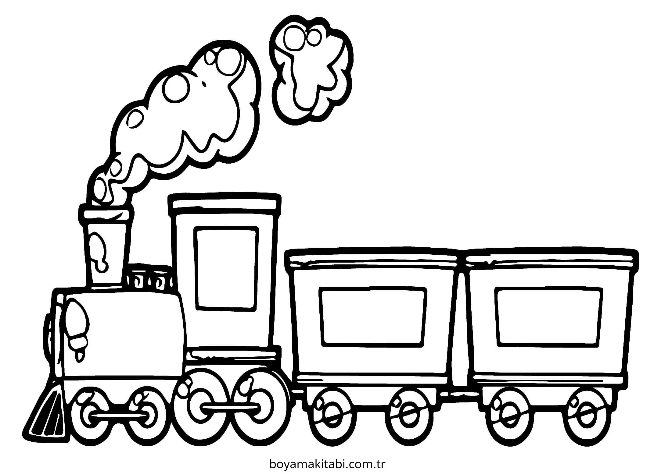 Tren boyama sayfası #141 – yaratıcılığı geliştirir, keyifli zaman
