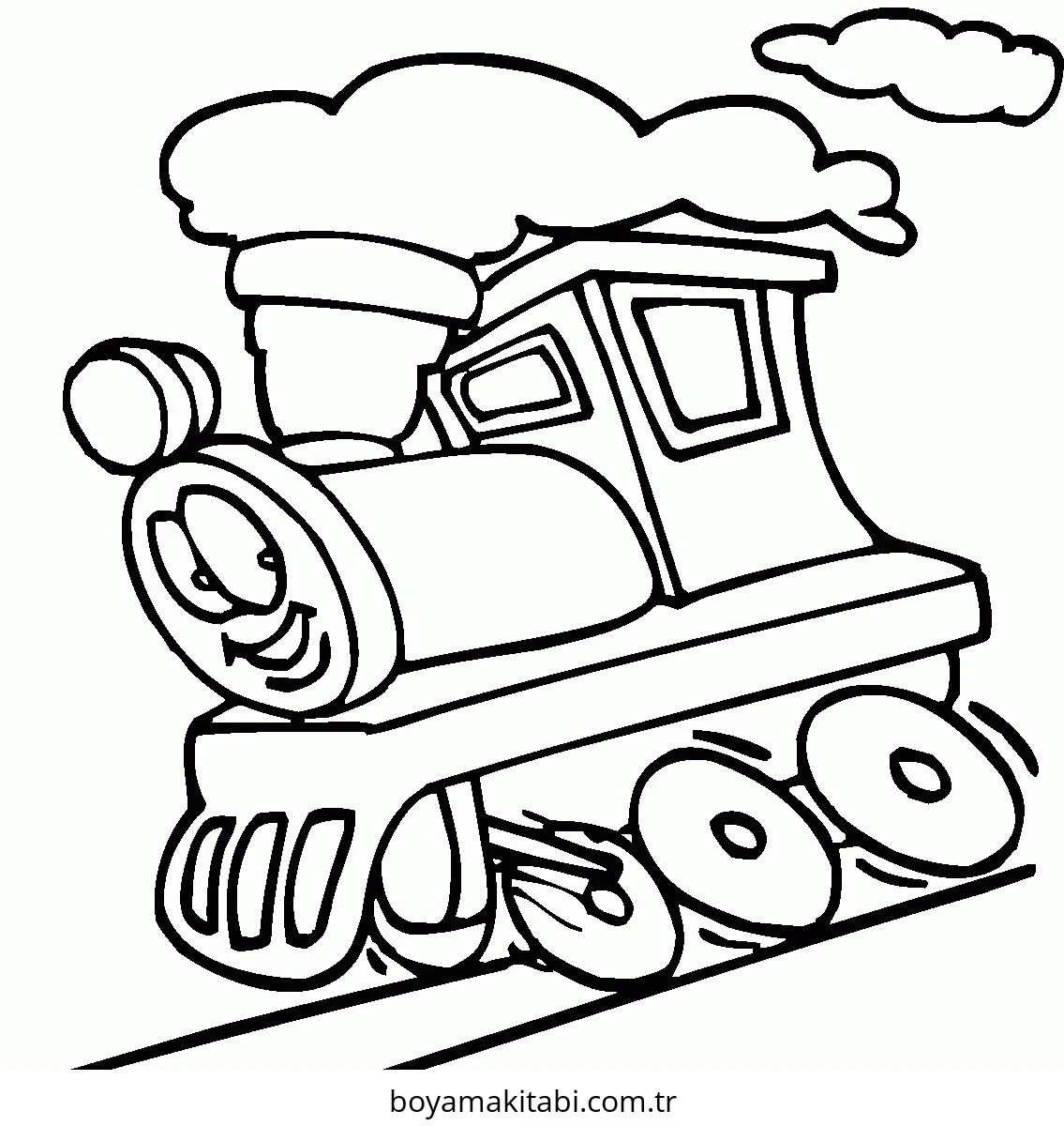 Tren boyama sayfası #147 – el becerilerini geliştirir, boyama çalışması