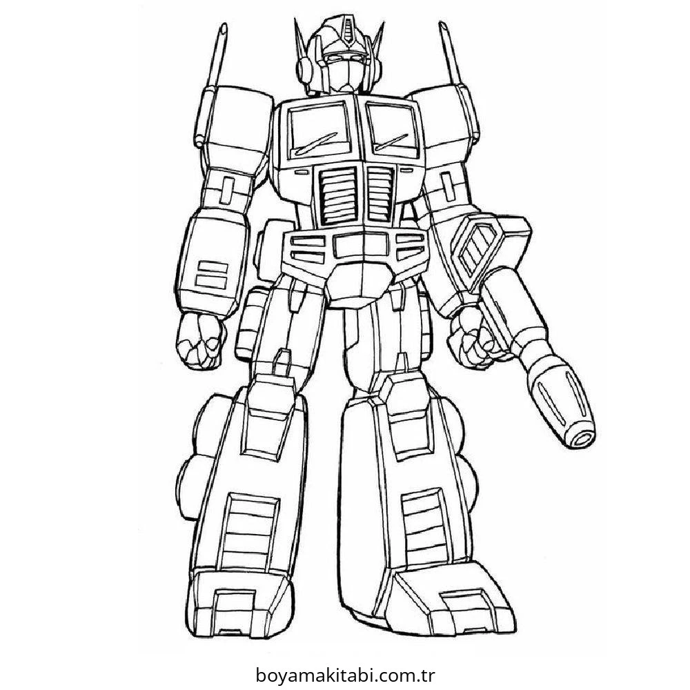 Transformers boyama sayfası #123 – kolay boyama, eğitici aktivite