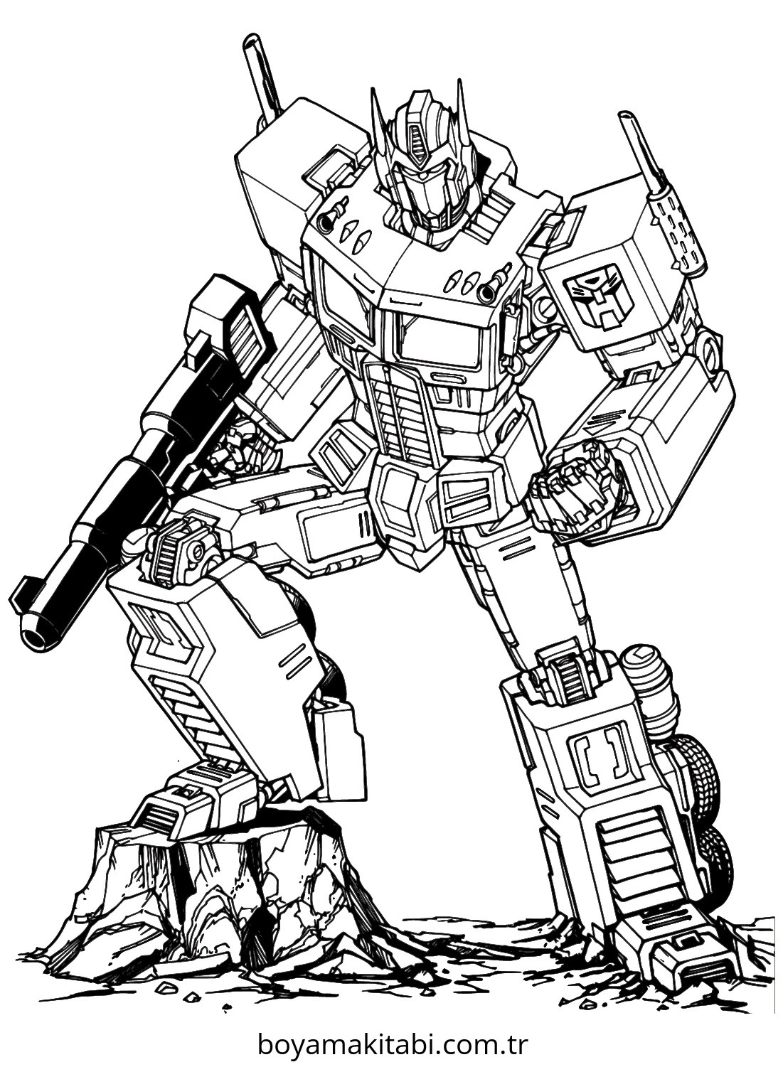 Transformers boyama sayfası #124 – eğlenceli etkinlik, el becerilerini geliştirir