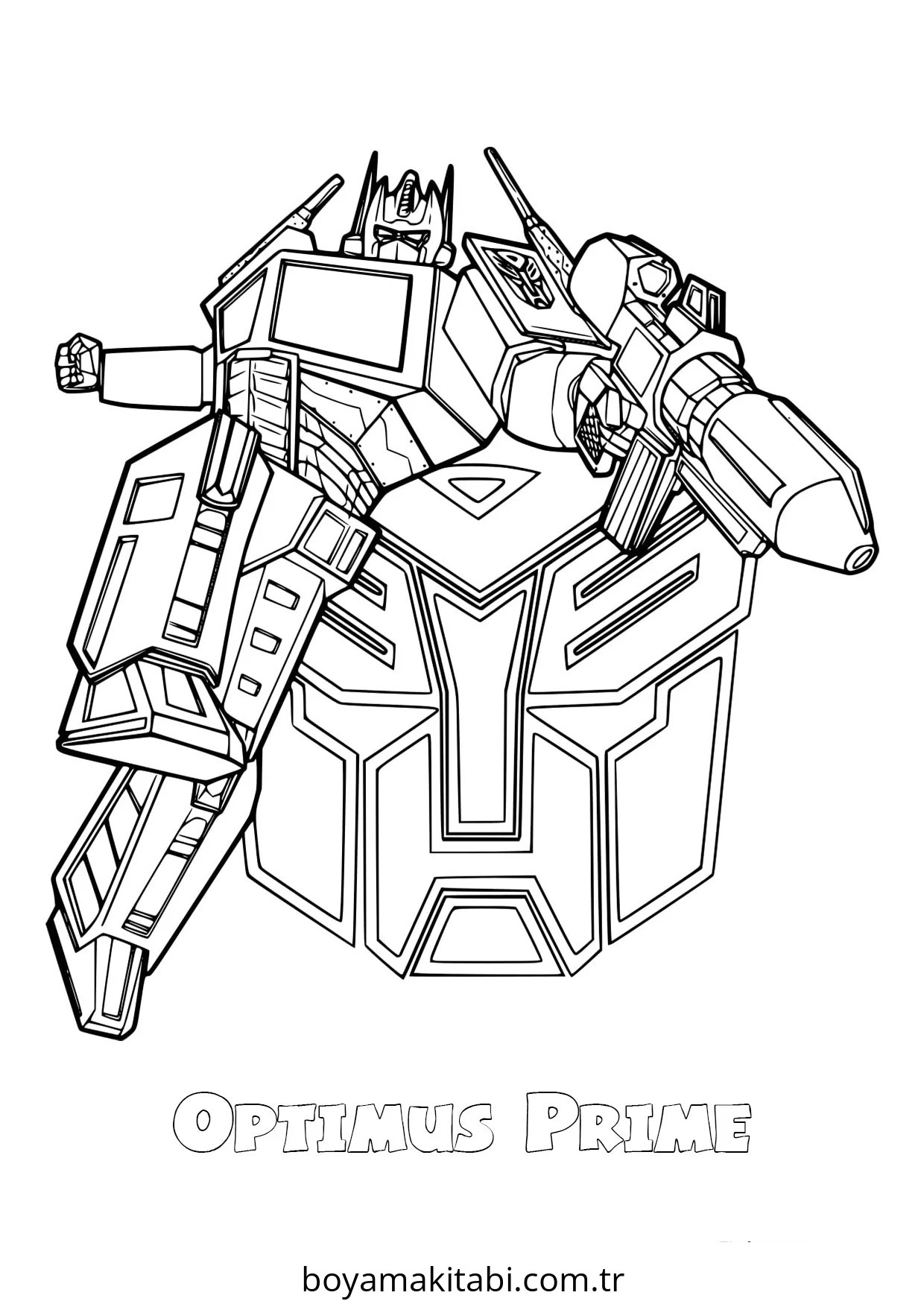 Transformers boyama sayfası #136 – basit çizim, yaz tatili etkinliği