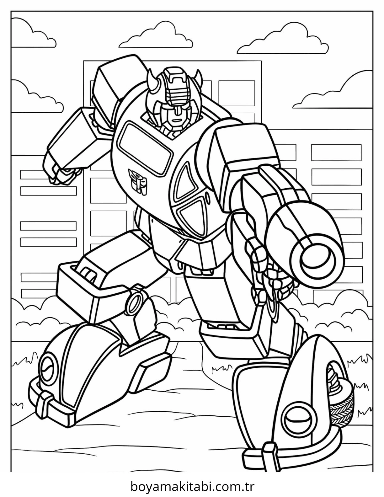 Transformers boyama sayfası #146 – dikkat ve odaklanma geliştirir, A4 baskıya uygun