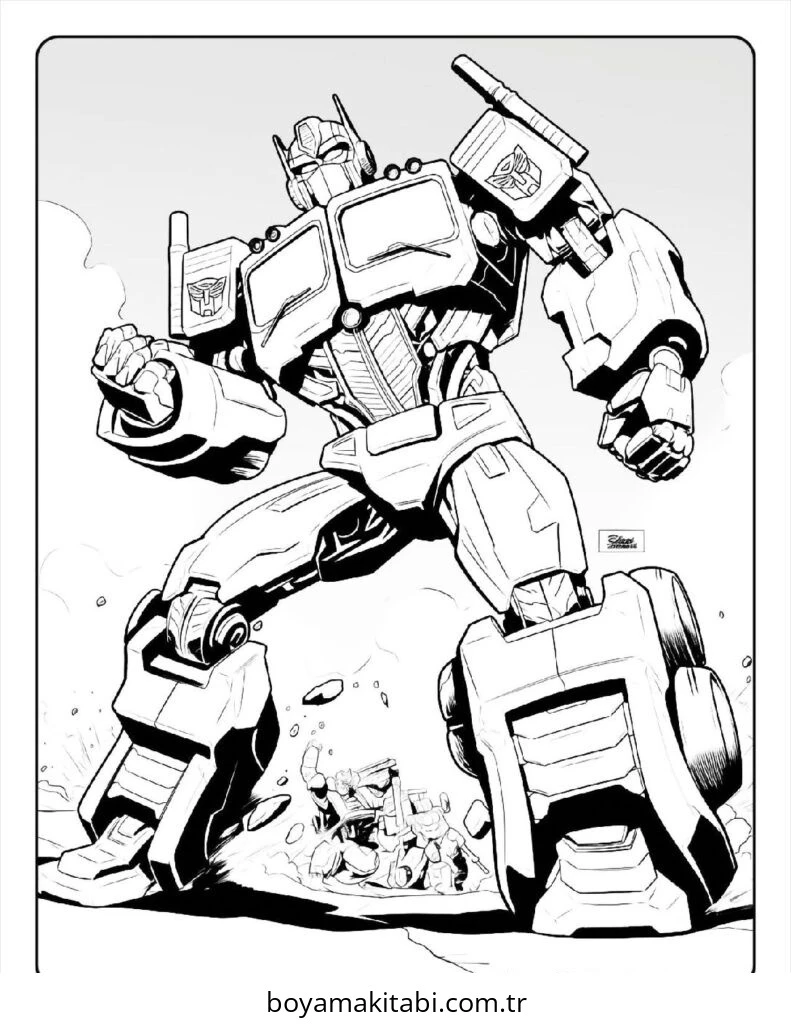Transformers boyama sayfası – yaratıcılık, eğlenceli etkinlik