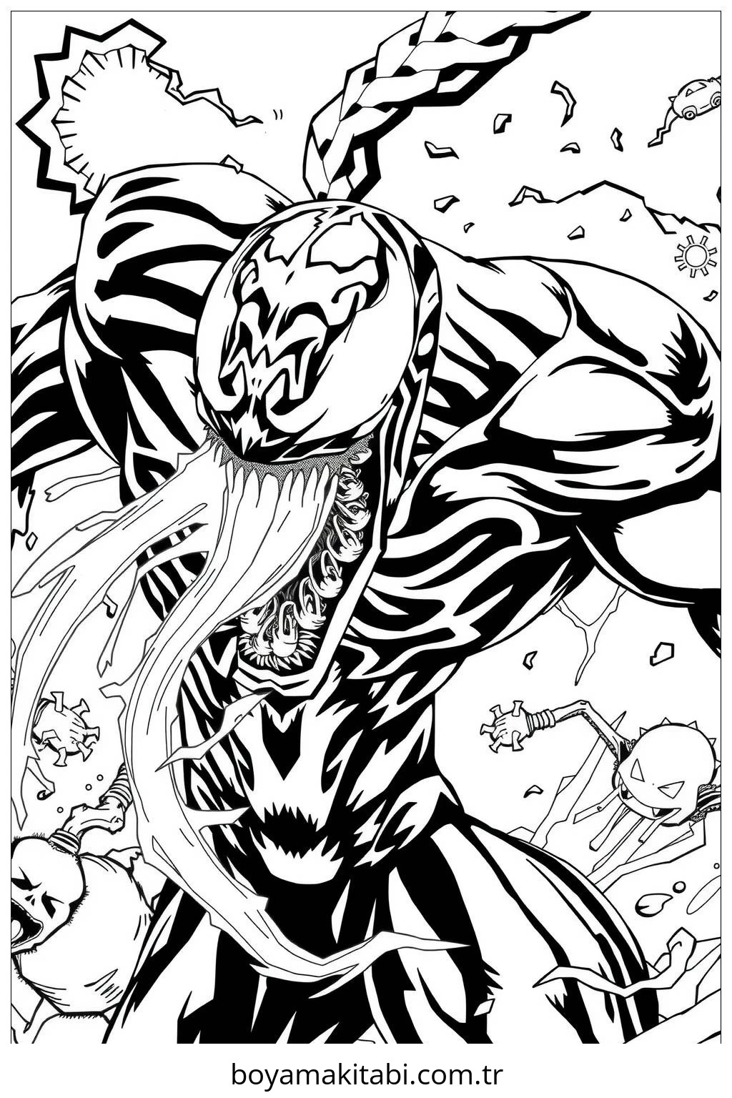 Venom boyama sayfası – ücretsiz yazdır, boyama etkinliği