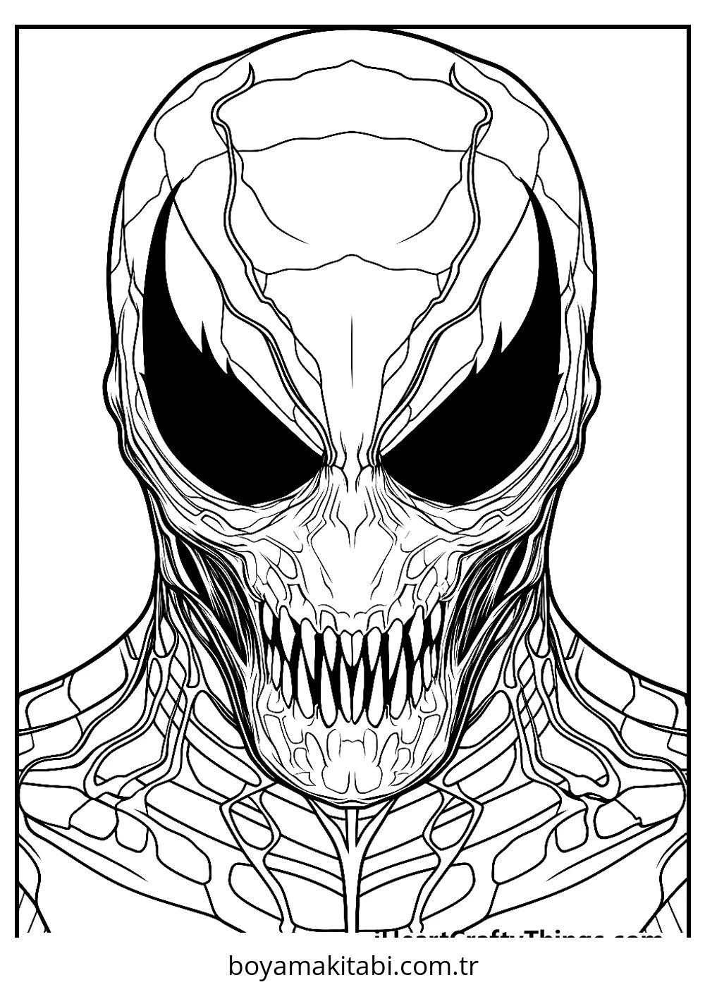 Venom boyama sayfası – keyifli zaman, renkli çizimler