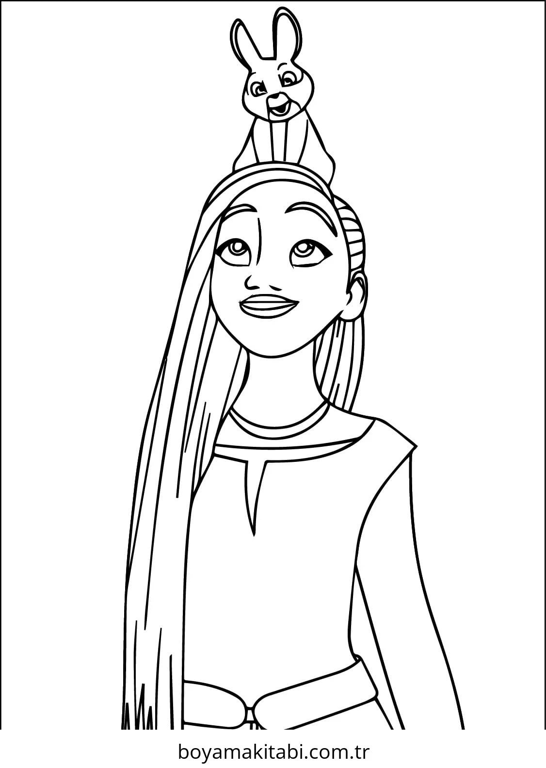 Disney boyama sayfası – sevimli karakter, sanatsal çalışma