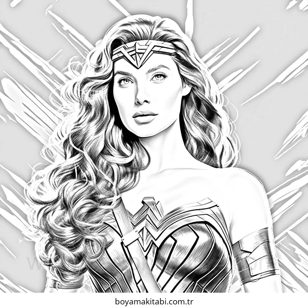 Wonder Woman boyama sayfası #50 – sanatsal çalışma, aile ile vakit geçirme