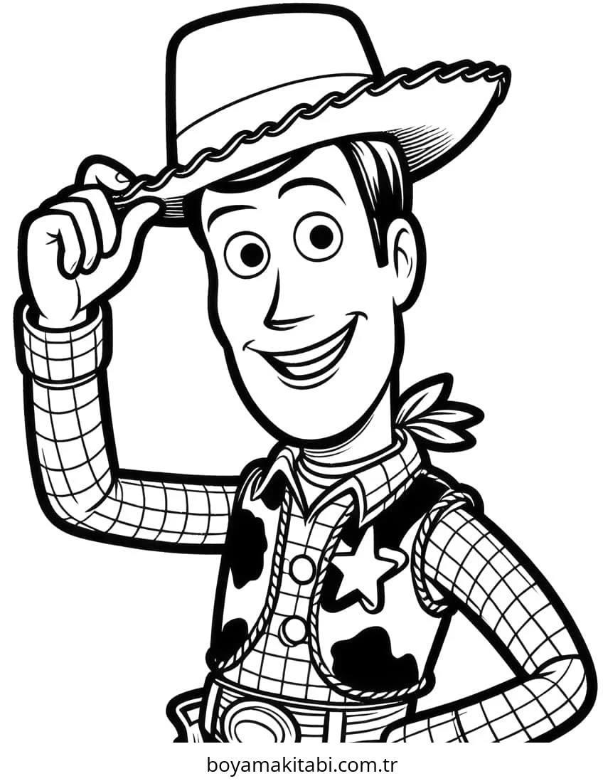 Woody boyama sayfası – PDF indir, sevimli karakter