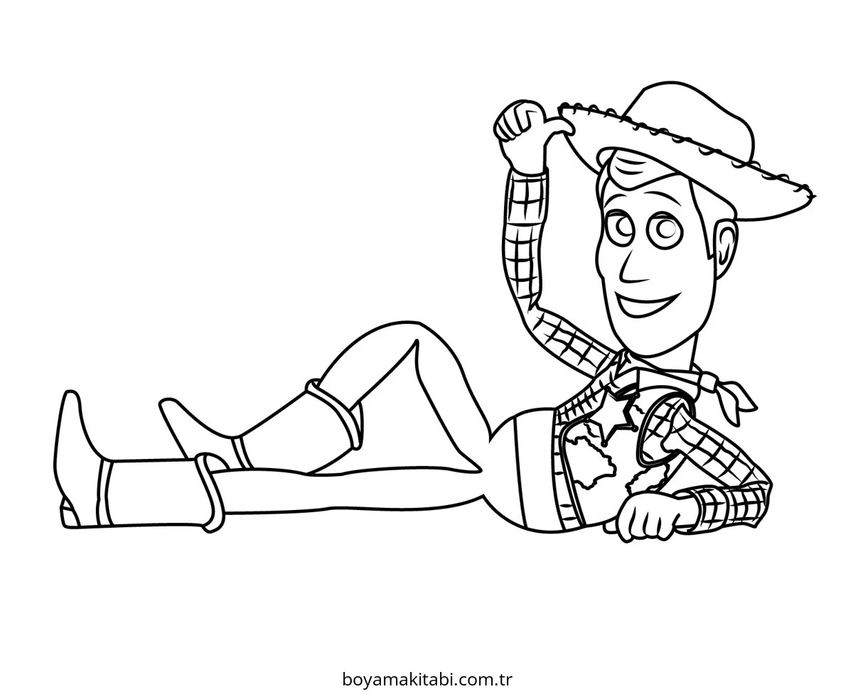 Woody boyama sayfası – boyama etkinliği, çocuk aktivitesi