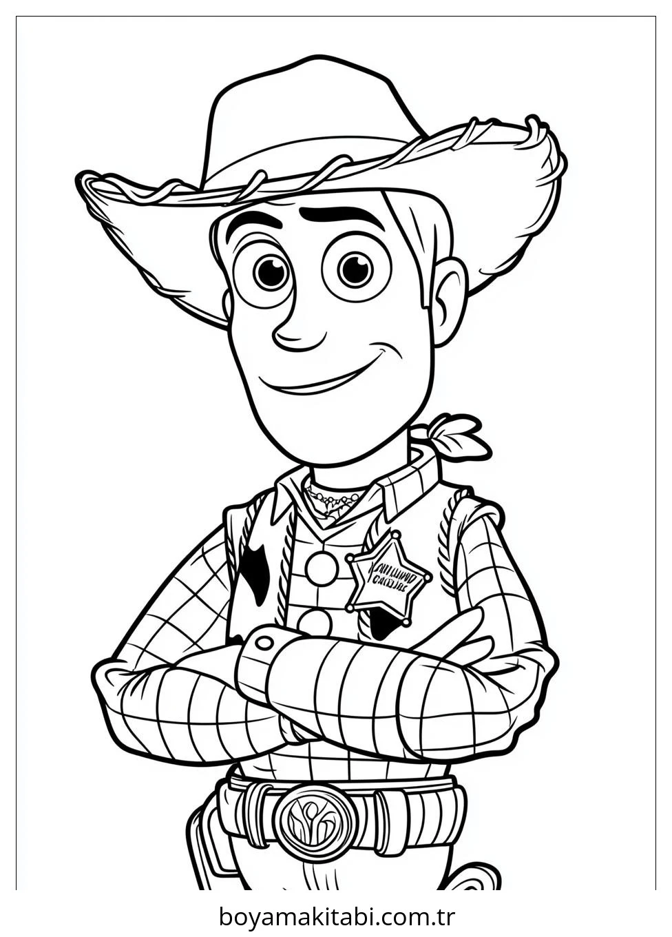 Woody boyama sayfası – çocuk aktivitesi, PDF indir
