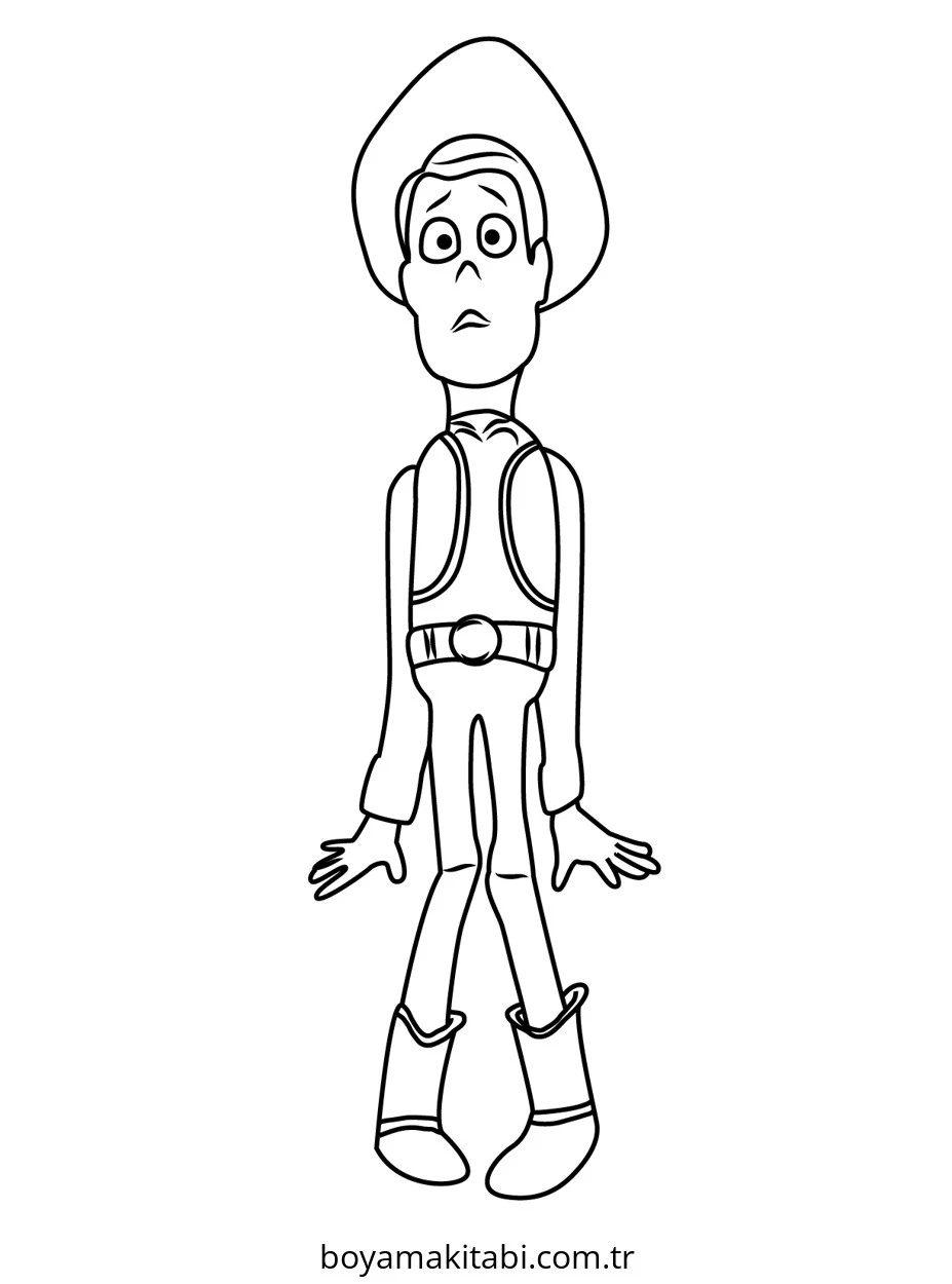 Woody boyama sayfası – çocuklar için, çizgi film temalı