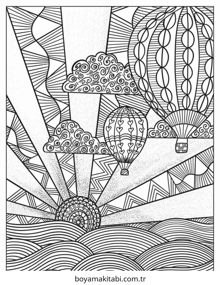 Zentangle boyama sayfası – sanatsal çalışma, çocuklar için