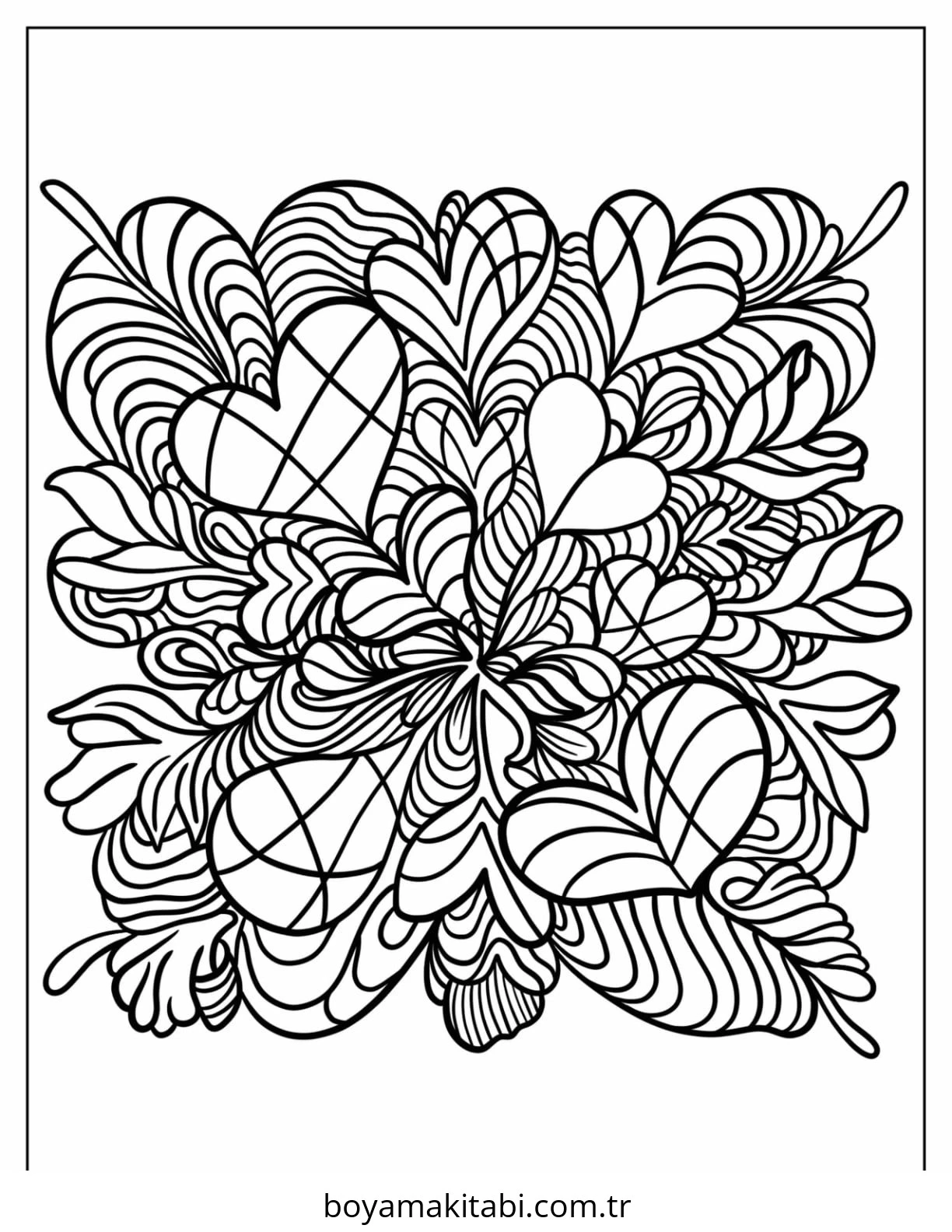 Zentangle boyama sayfası – renkli çizimler, okul öncesi