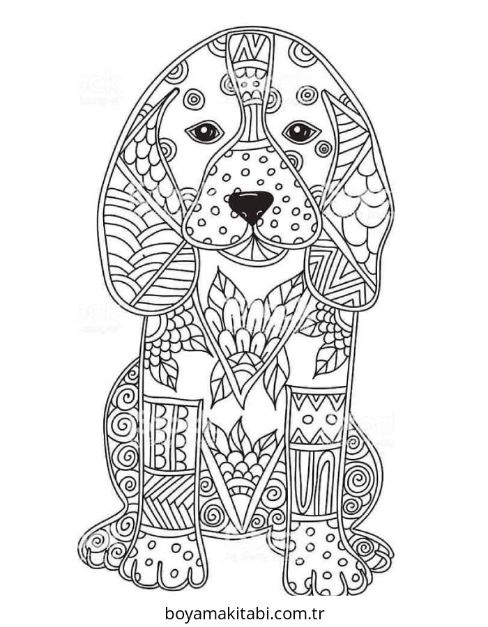 Zentangle boyama sayfası – eğlenceli etkinlik, el becerilerini geliştirir
