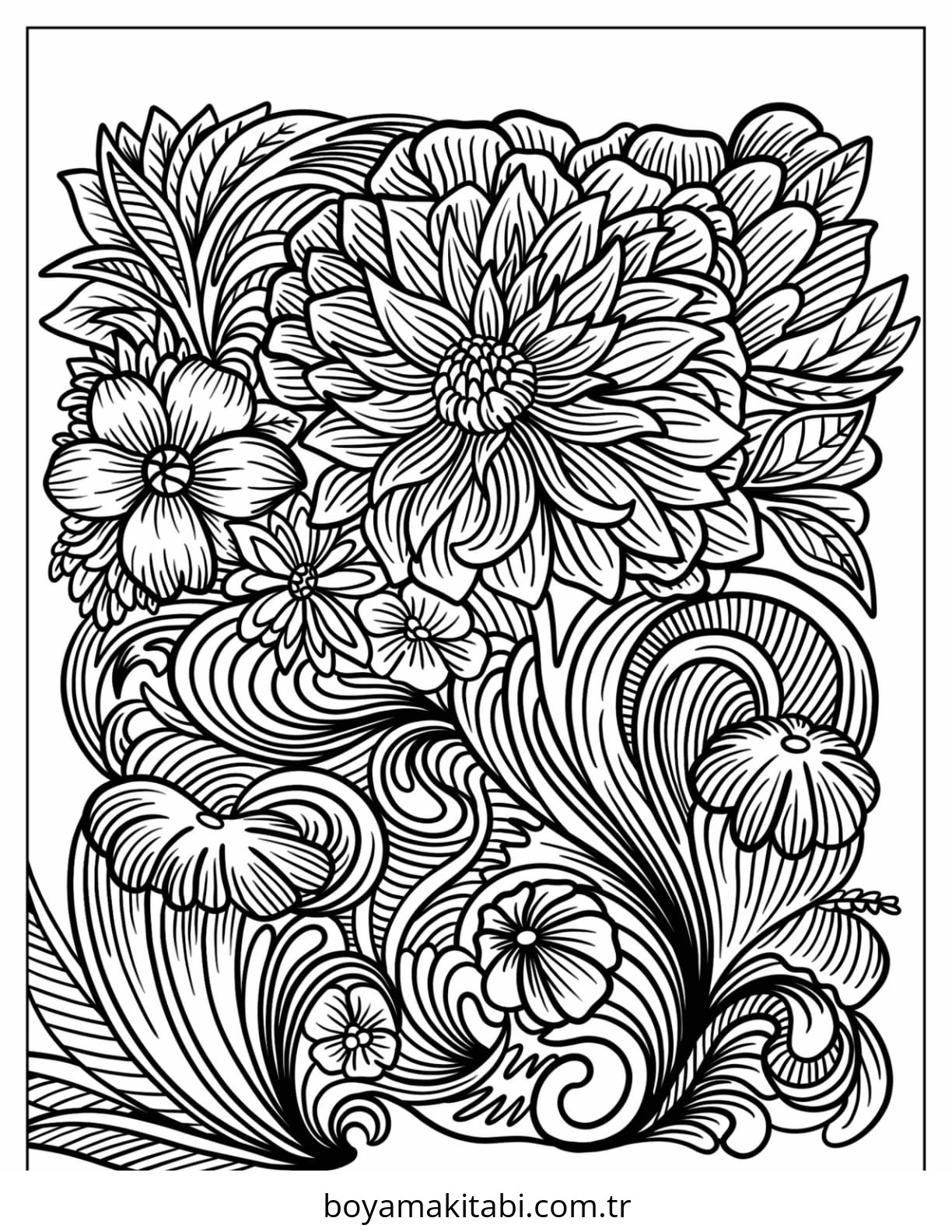 Zentangle boyama sayfası – keyifli zaman, renkli çizimler