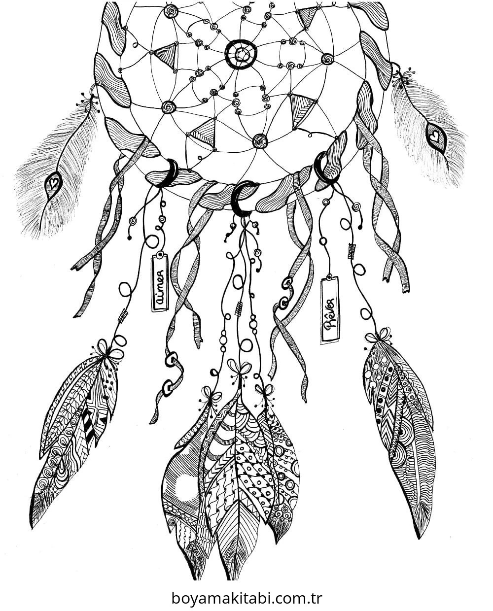 Zentangle boyama sayfası – ücretsiz yazdır, boyama etkinliği