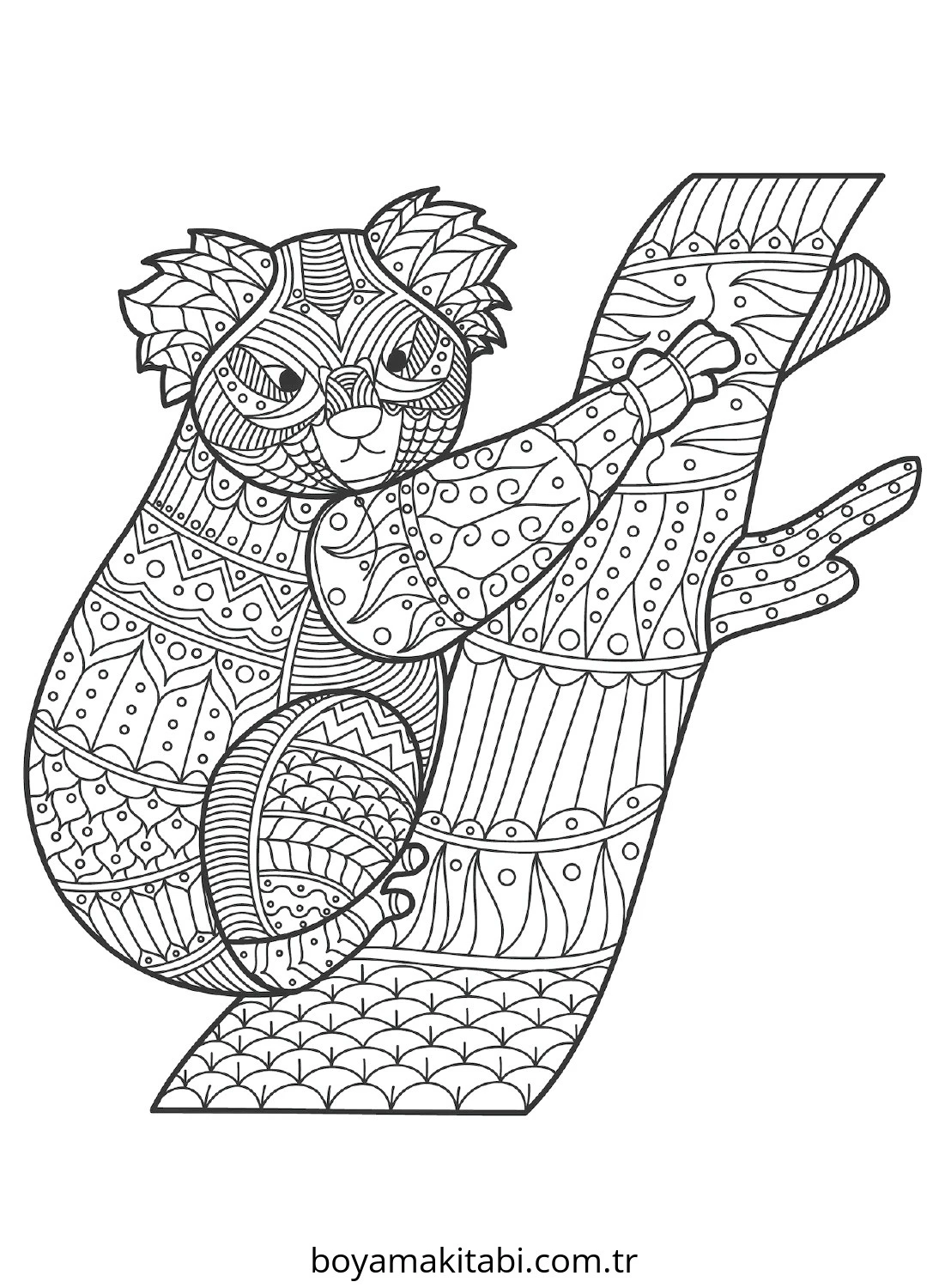 Zentangle boyama sayfası – okul öncesi, evde etkinlik