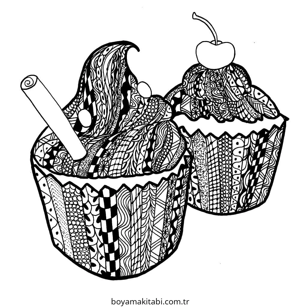 Zentangle boyama sayfası – sevimli karakter, sanatsal çalışma