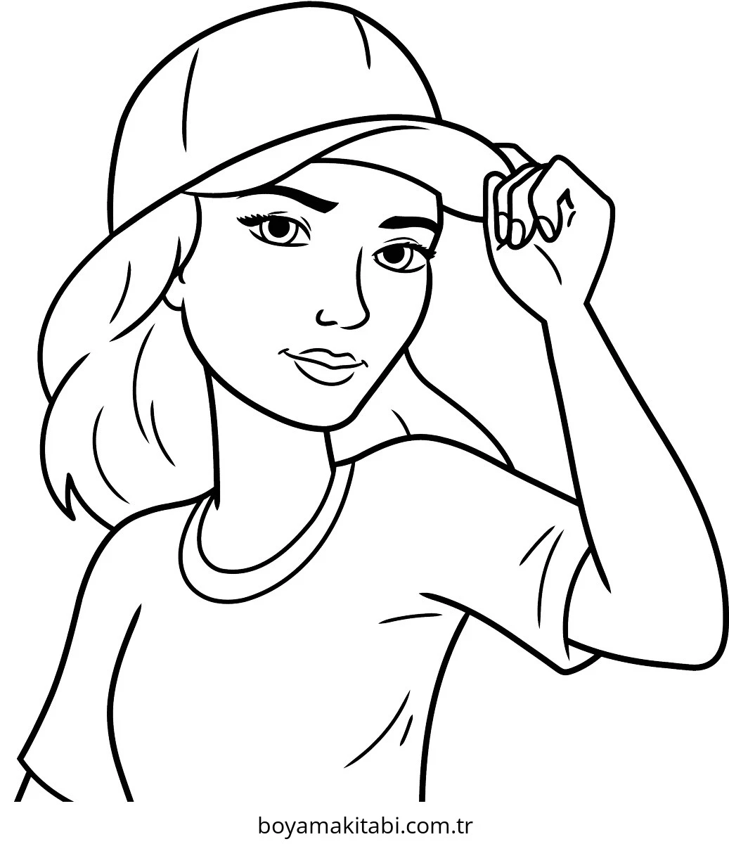 Aesthetic Girl boyama sayfası – okul öncesi, evde etkinlik