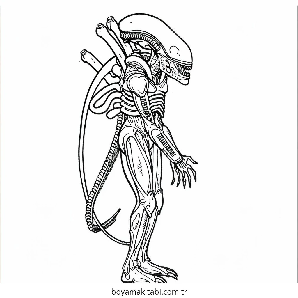 Alien boyama sayfası – okul öncesi, evde etkinlik