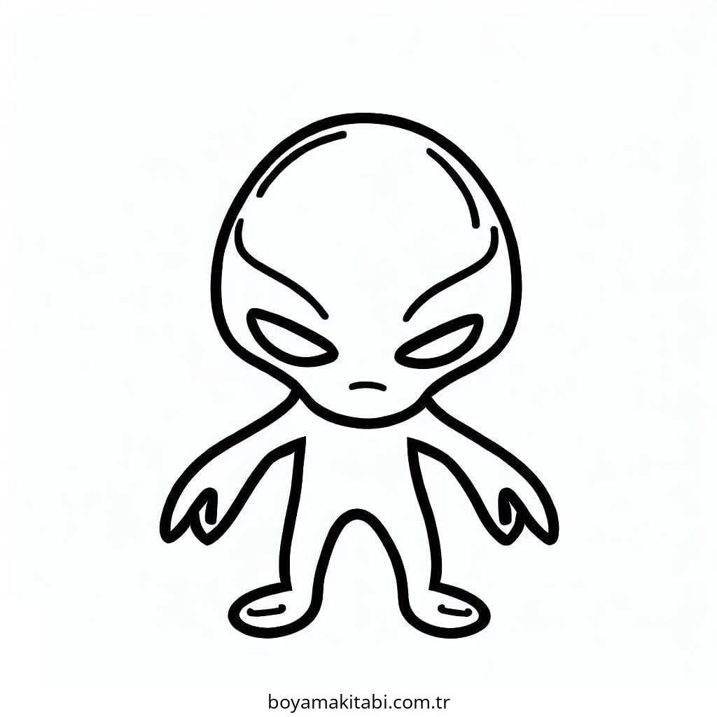 Alien boyama sayfası – boyama etkinliği, çocuk aktivitesi