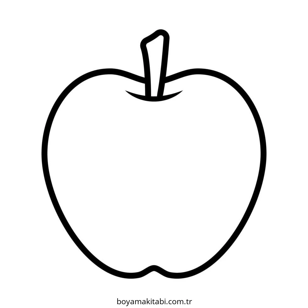 Apple boyama sayfası – ücretsiz yazdır, boyama etkinliği