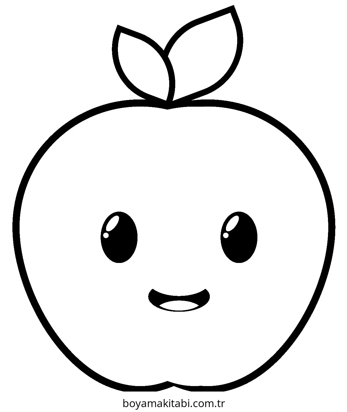 Apple boyama sayfası – sanatsal çalışma, çocuklar için