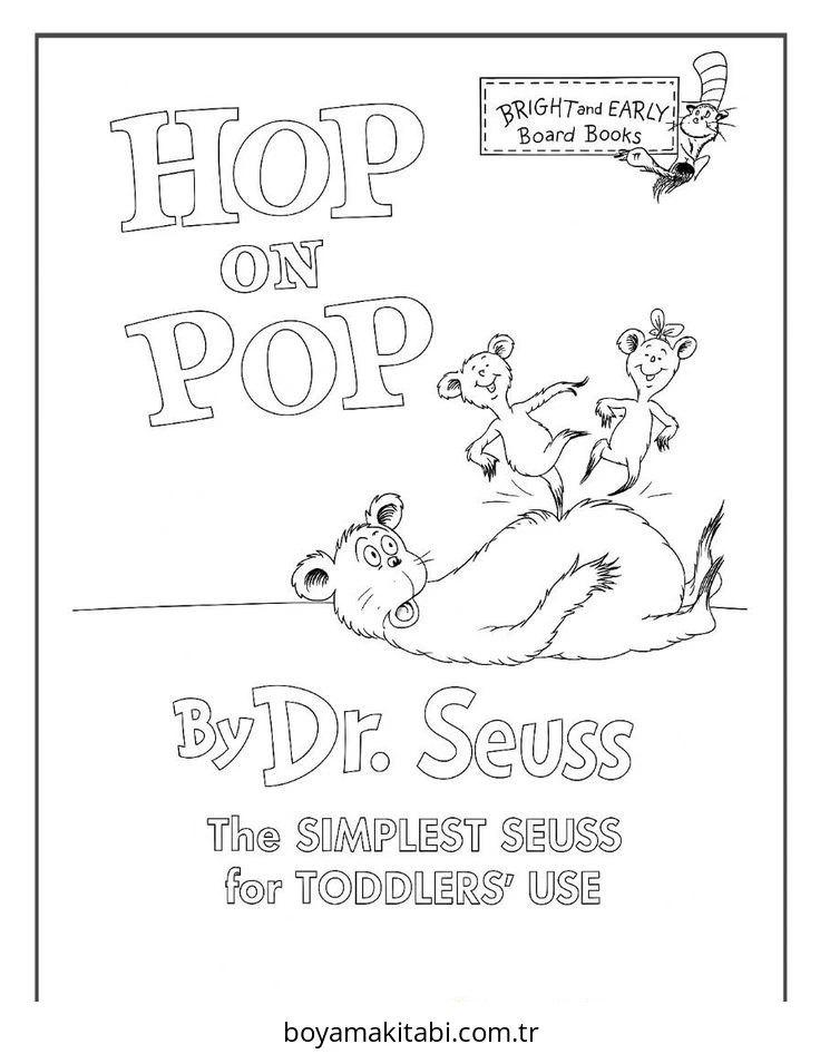 Dr Seuss boyama sayfası – eğitici aktivite, yaratıcılık