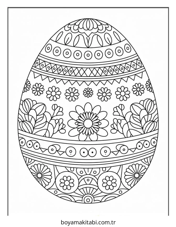 Paskalya boyama sayfası – PDF indir, sevimli karakter