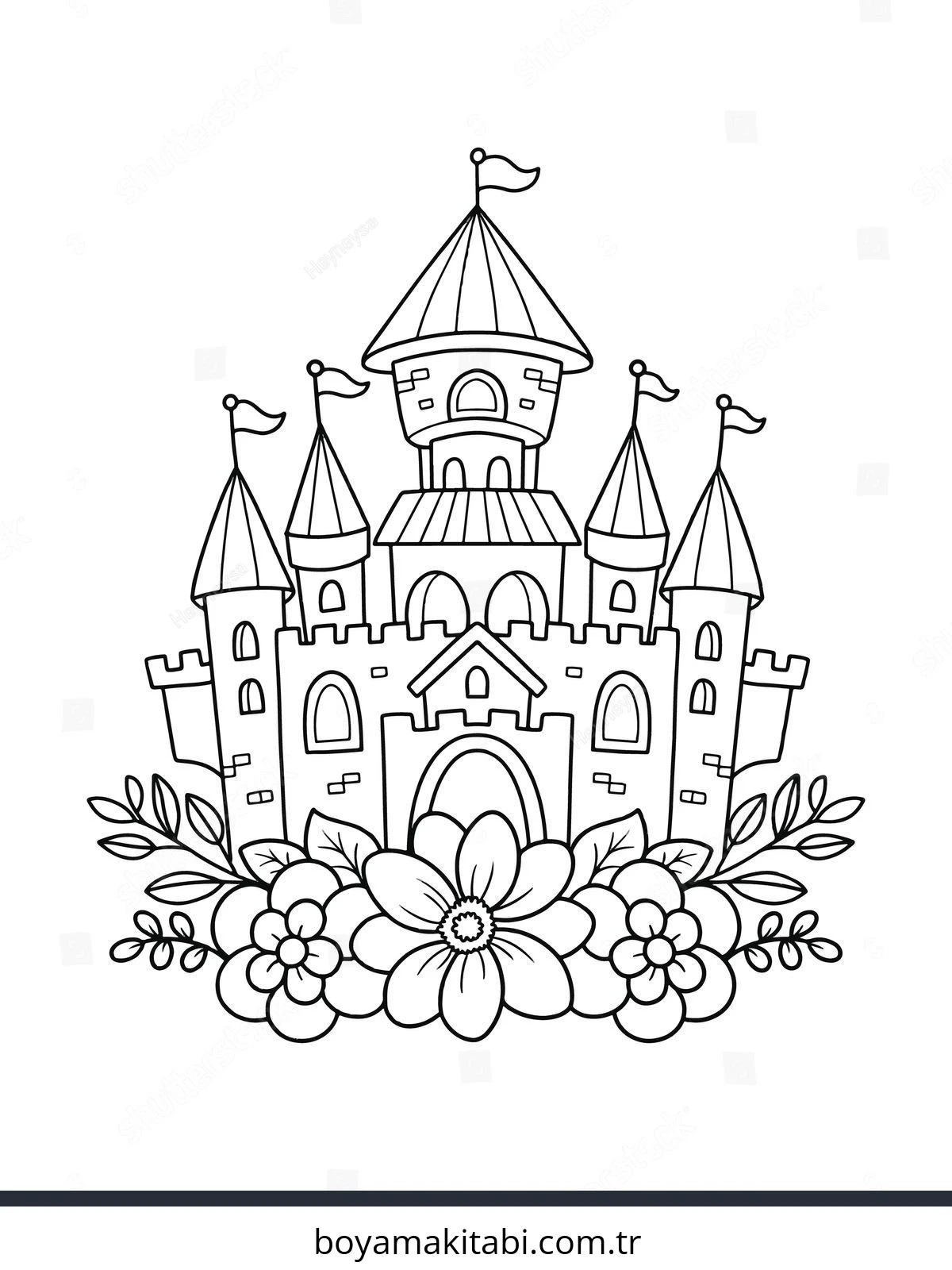 Prenses boyama sayfası – çocuk aktivitesi, PDF indir