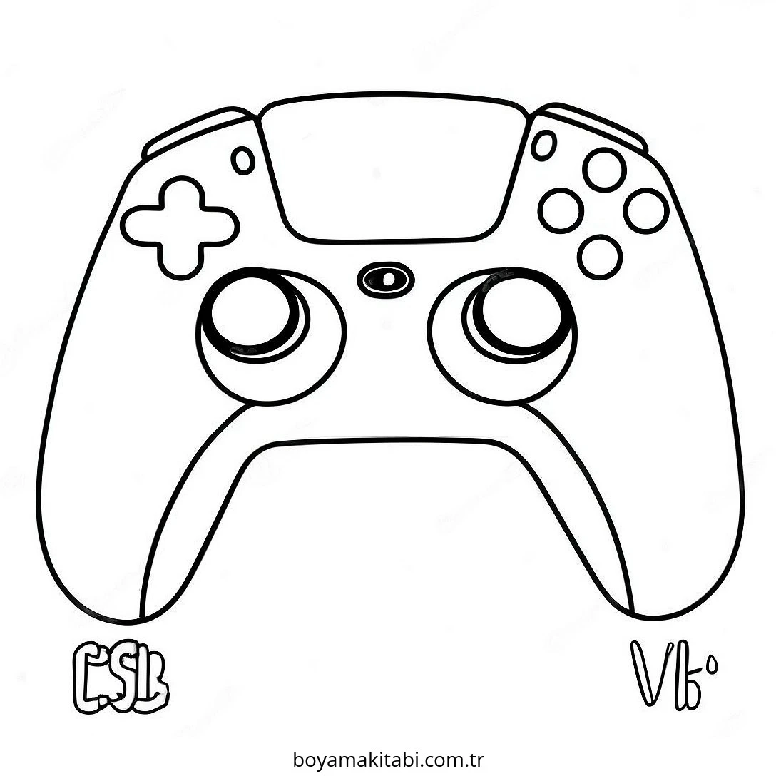 Playstation boyama sayfası – eğlenceli etkinlik, el becerilerini geliştirir