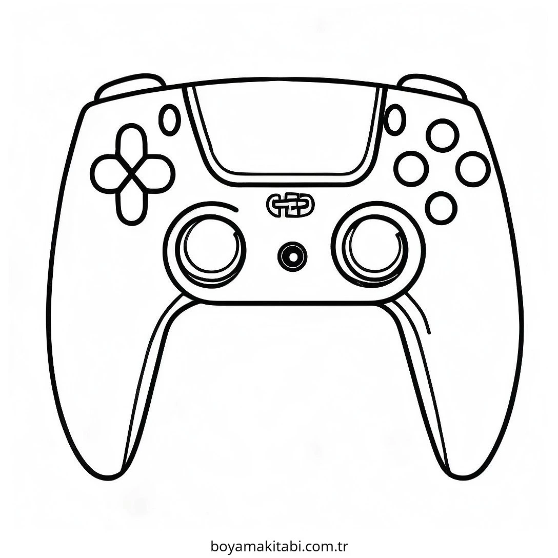 Playstation boyama sayfası – sanatsal çalışma, çocuklar için