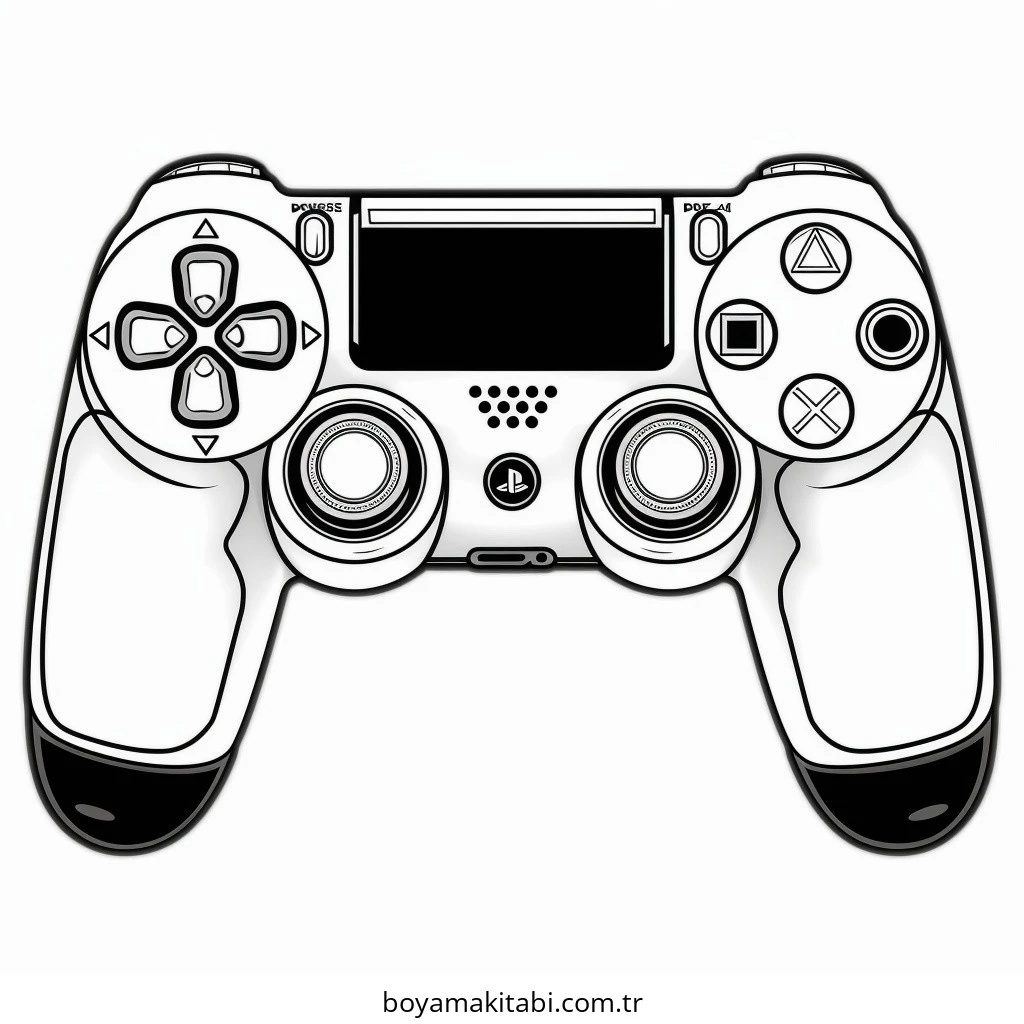 Playstation boyama sayfası – çocuklar için, çizgi film temalı