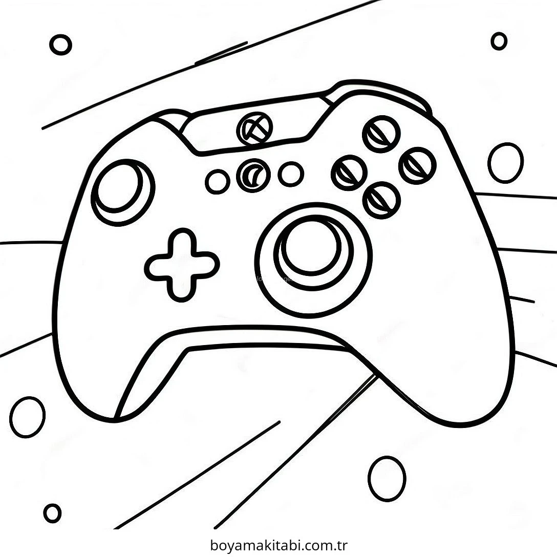Playstation boyama sayfası – kolay boyama, eğitici aktivite