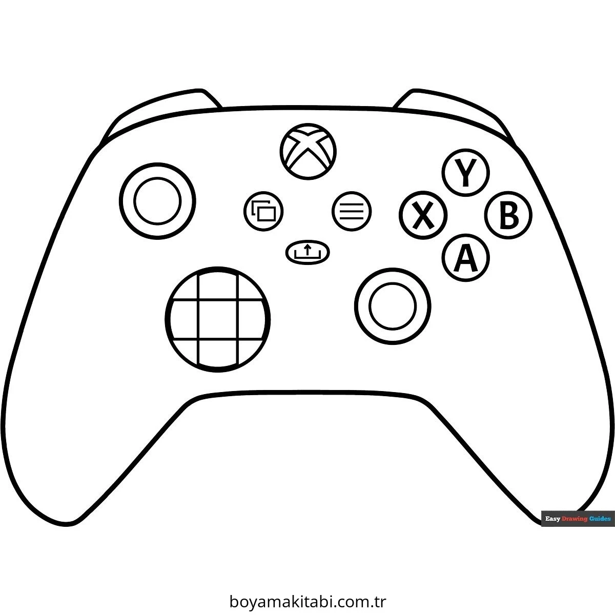 Playstation boyama sayfası – sanatsal çalışma, çocuklar için