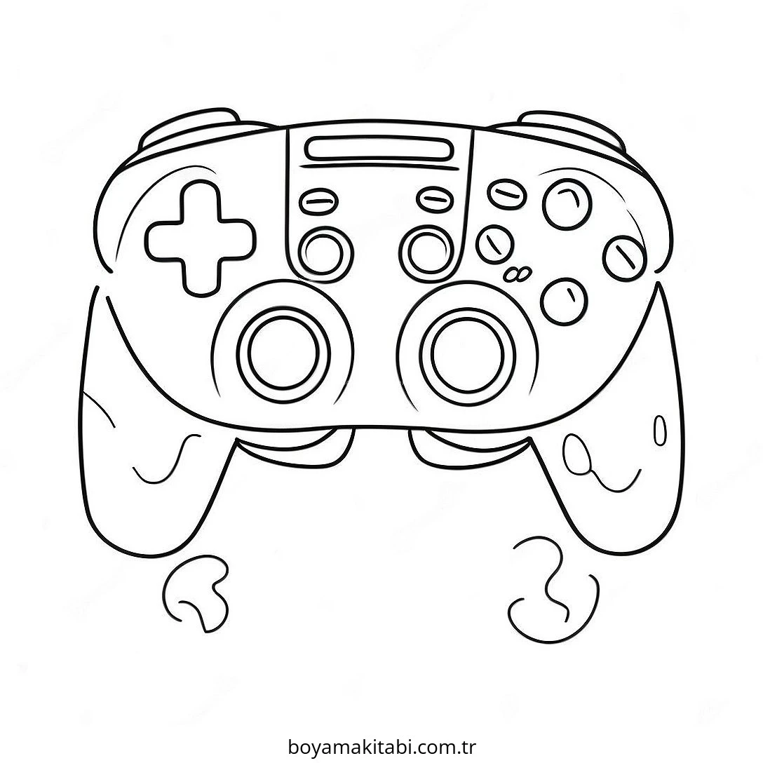 Playstation boyama sayfası – çocuklar için, çizgi film temalı