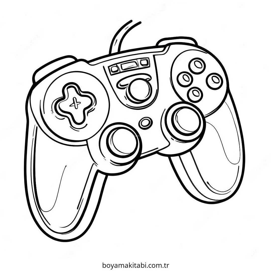 Playstation boyama sayfası – kolay boyama, eğitici aktivite