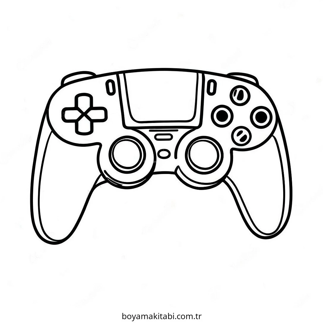 Playstation boyama sayfası – sevimli karakter, sanatsal çalışma