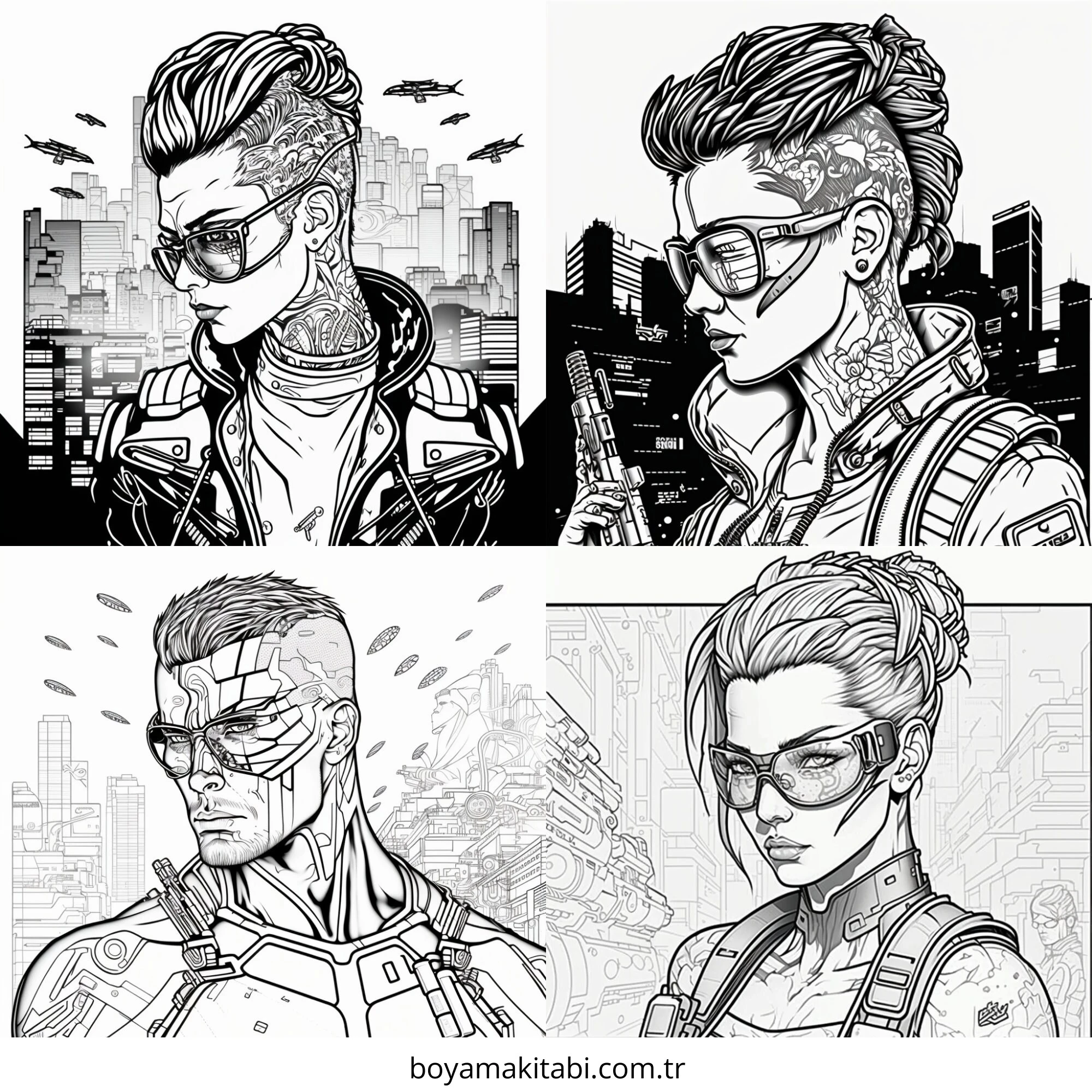 Cyberpunk  boyama sayfası #6 – doğum günü partisi aktivitesi, ekran süresine alternatif