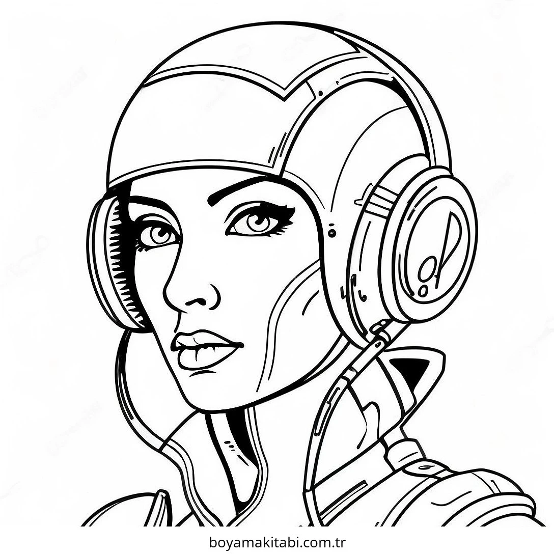 Cyberpunk  boyama sayfası – ücretsiz yazdır, boyama etkinliği