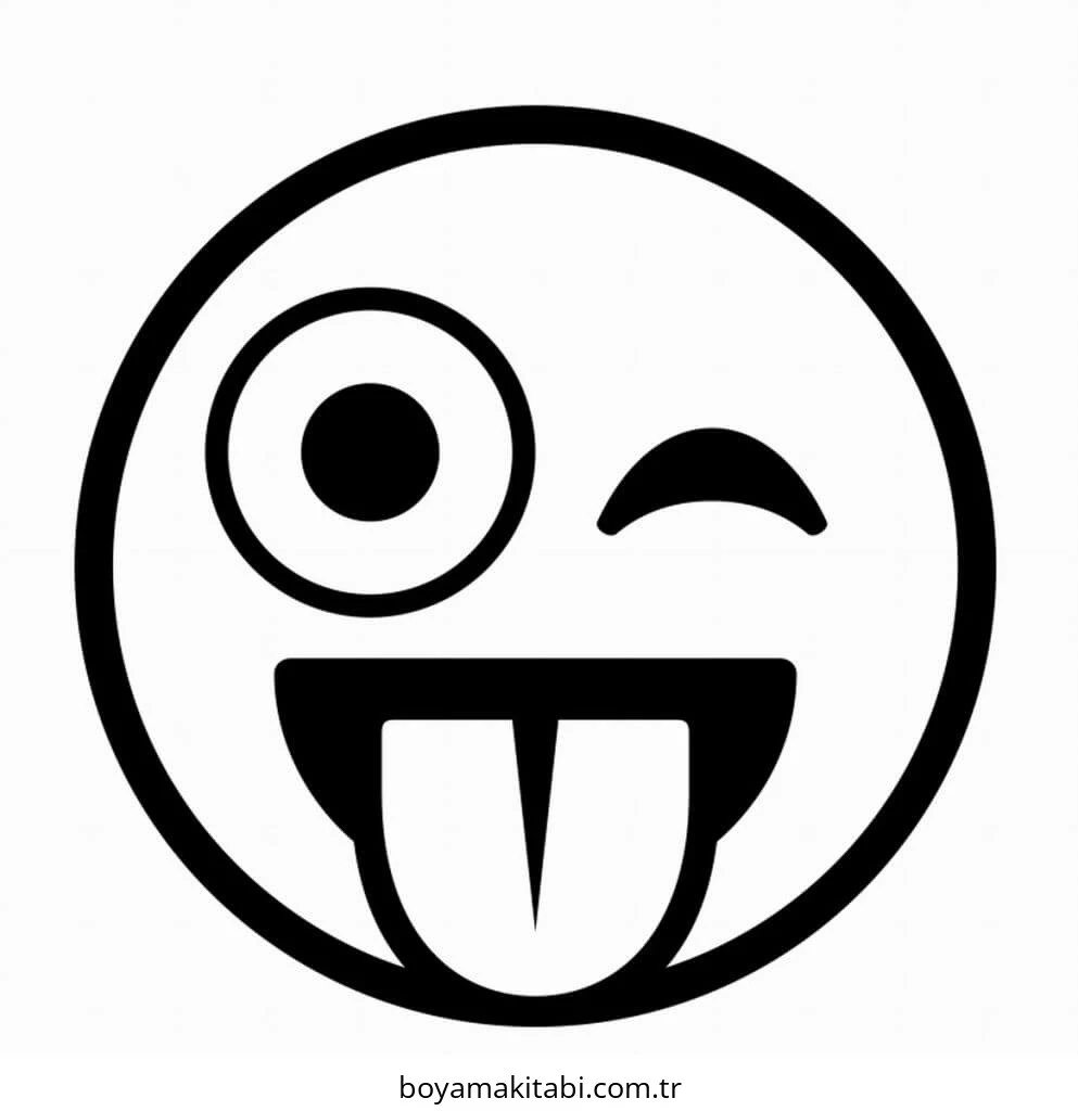 Emoji boyama sayfası – renkli çizimler, okul öncesi