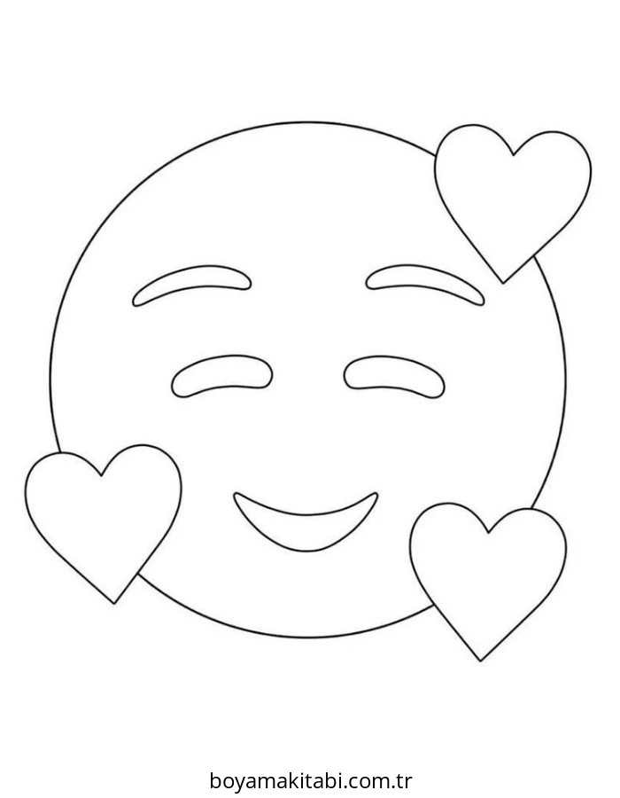 Emoji boyama sayfası – çocuklar için, çizgi film temalı