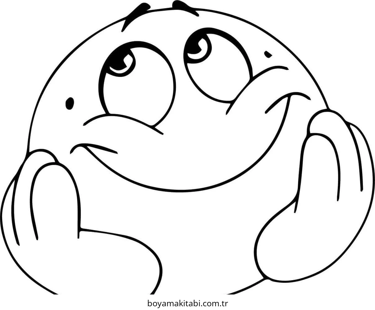 Emoji boyama sayfası – eğitici aktivite, yaratıcılık