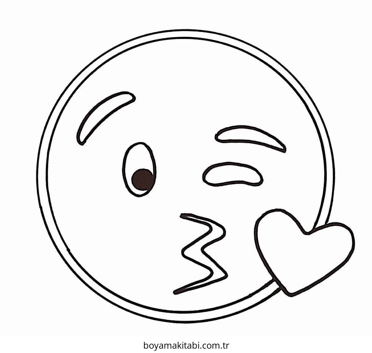 Emoji boyama sayfası – çocuk aktivitesi, PDF indir