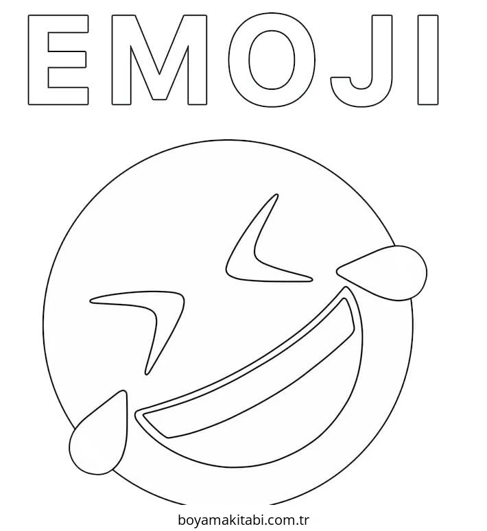 Emoji boyama sayfası – renkli çizimler, okul öncesi