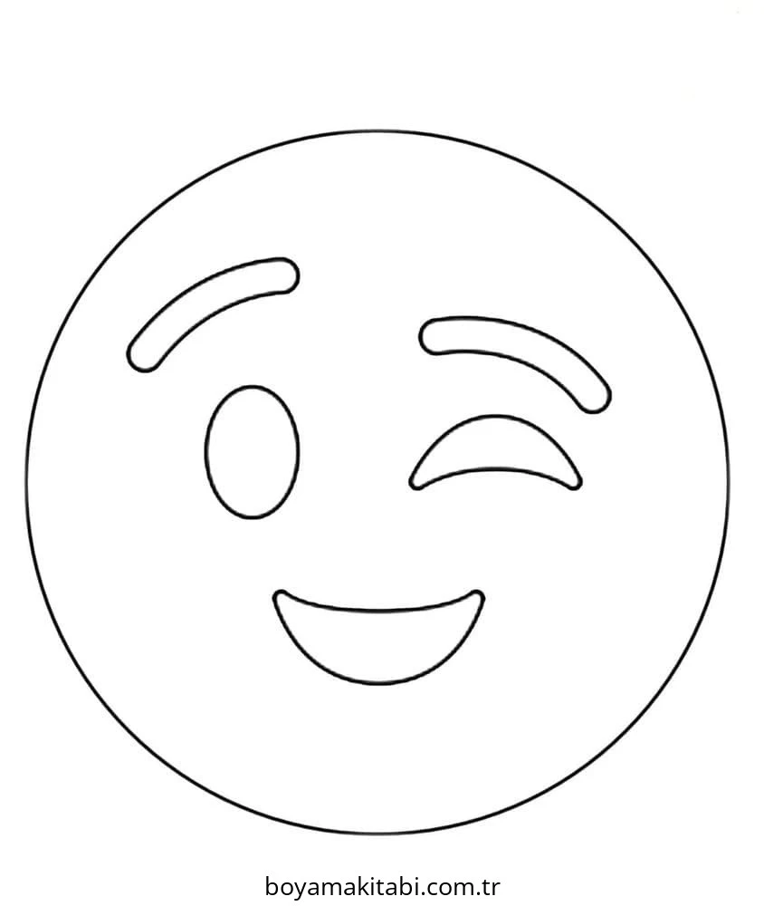 Emoji boyama sayfası – eğlenceli etkinlik, el becerilerini geliştirir